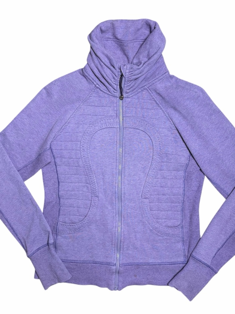Lululemon Calm & Cozy Jacket Heathered Winter Orchid Size 8 Full Zip Pockets